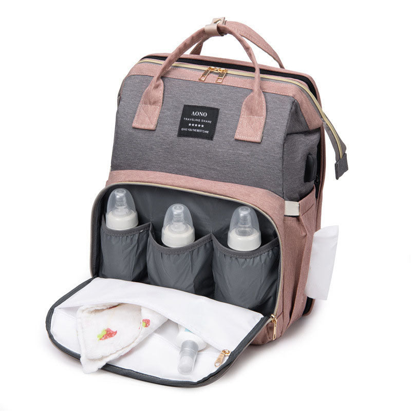 New large capacity mother and baby bag day simple insulated bottle warehouse baby backpack fashion style mommy bag